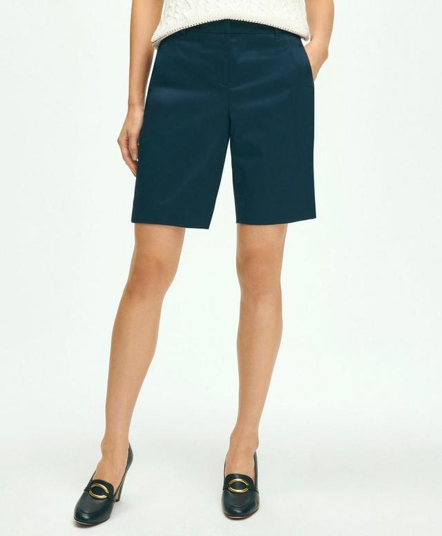 Stretch Cotton Twill Bermuda Shorts Product Image