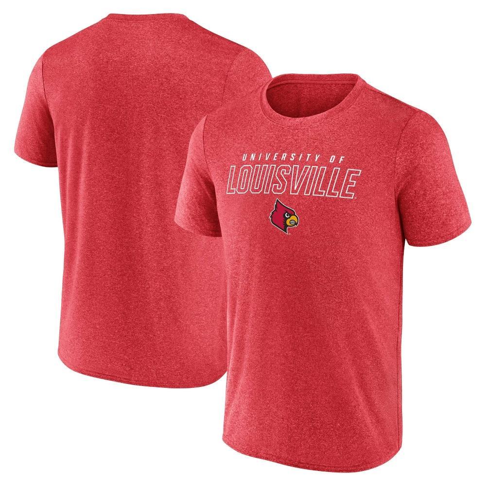 NCAA Louisville Cardinals Mens Heather Poly T-Shirt Product Image