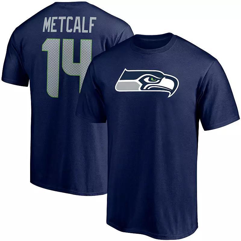 Mens Fanatics Branded DK Metcalf College Seattle Seahawks Player Icon Name & Number T-Shirt Blue Product Image