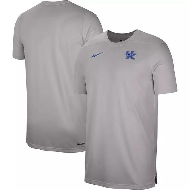 Mens Nike Heather Gray Duke Blue Devils Sideline Coaches Performance Top Product Image