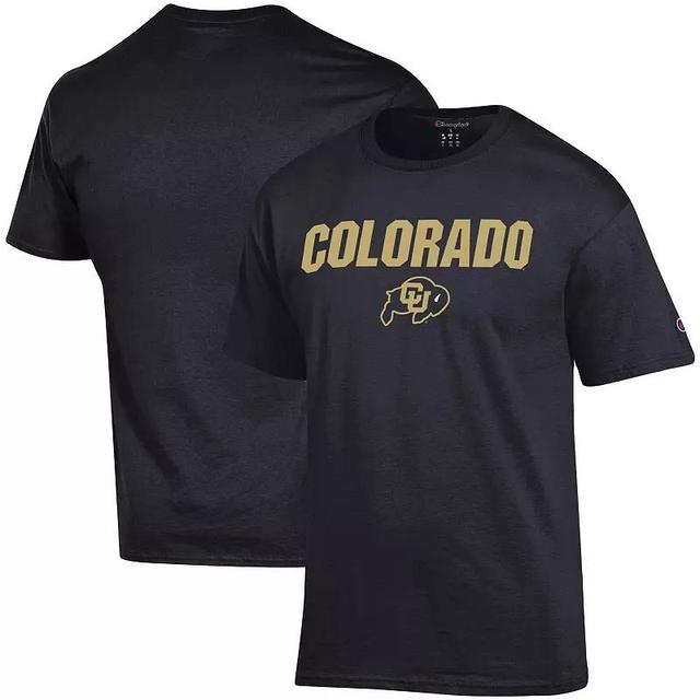 Mens Champion Colorado Buffaloes Straight Over Logo T-Shirt Product Image