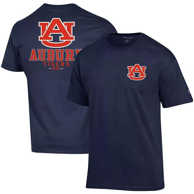 Mens Champion Auburn Tigers Stack 2-Hit T-Shirt Blue Product Image