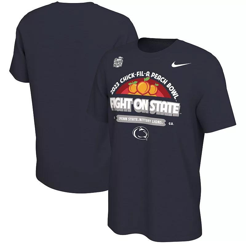 Mens Nike Penn State Nittany Lions 2023 Peach Bowl Mantra T-Shirt Blue Product Image