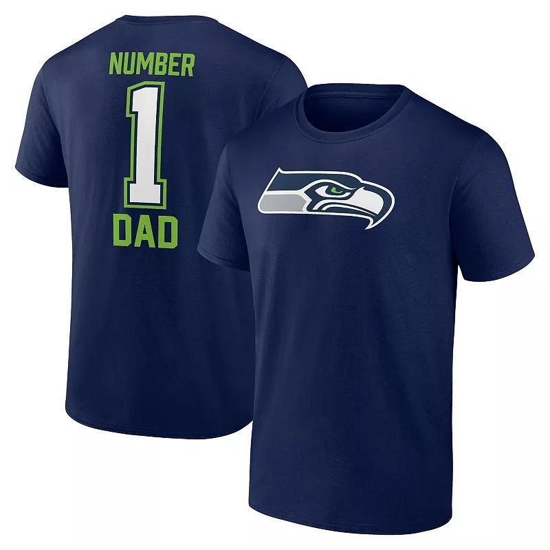 Mens Fanatics College Seattle Seahawks Fathers Day T-Shirt Blue Product Image