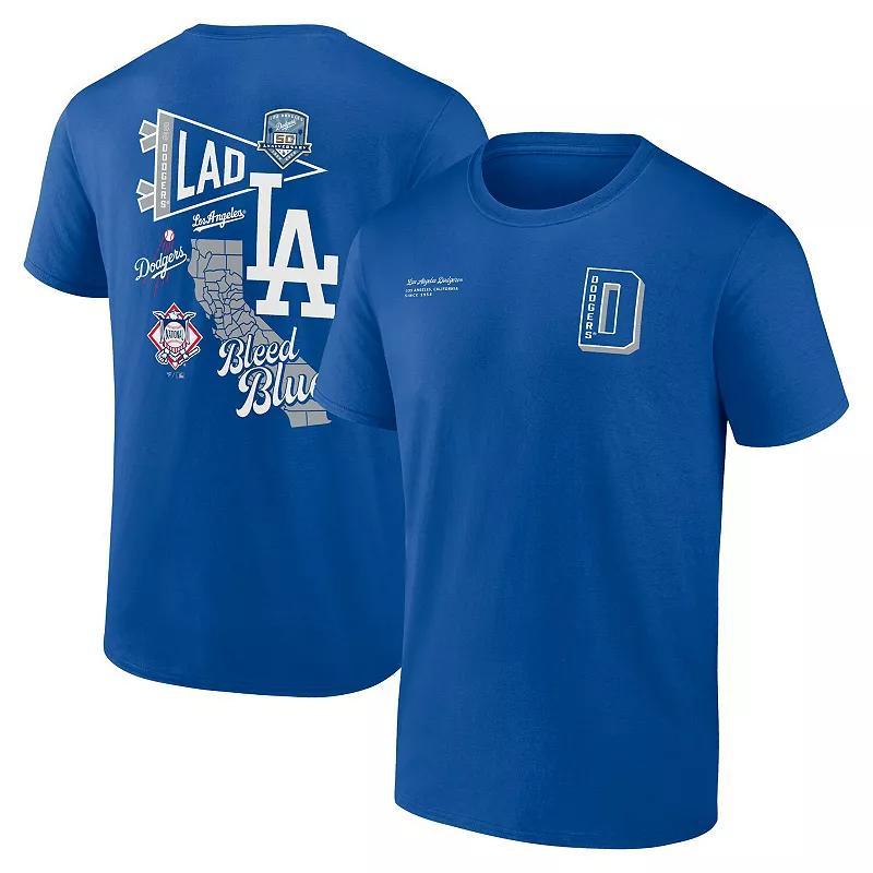 Mens Profile Royal Los Angeles Dodgers Big & Tall Split Zone T-Shirt Product Image