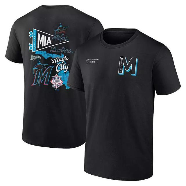 Mens Fanatics Branded Miami Marlins Split Zone T-Shirt Product Image