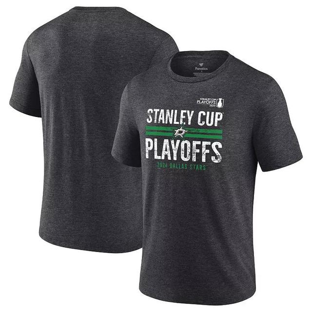 Mens Fanatics Branded Heather Royal New York Islanders 2024 Stanley Cup Playoffs Crossbar Tri-Blend T-Shirt Product Image