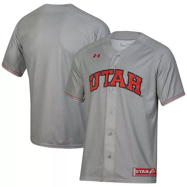 Mens Under Armour Gray Utah Utes Replica Baseball Jersey Product Image