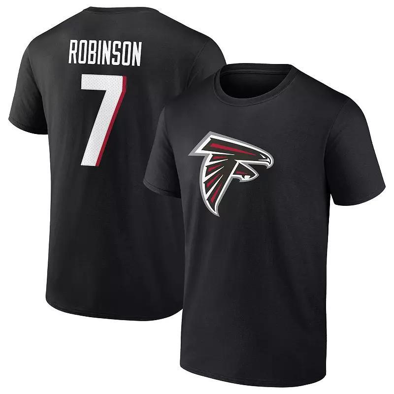 Mens Fanatics Branded Bijan Robinson Atlanta Falcons Icon Name & Number T-Shirt Product Image