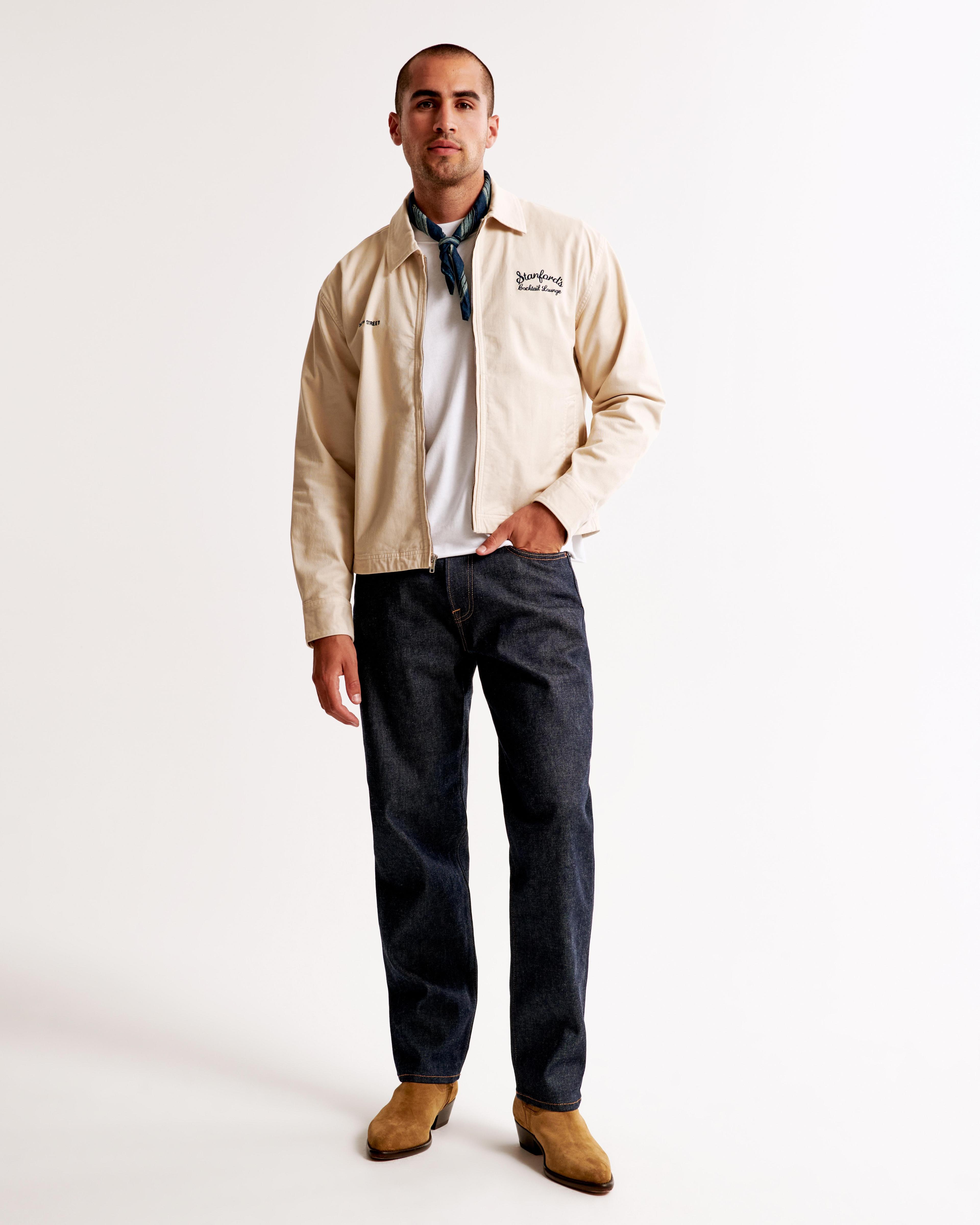 Cropped Twill Zip Shirt Jacket Product Image