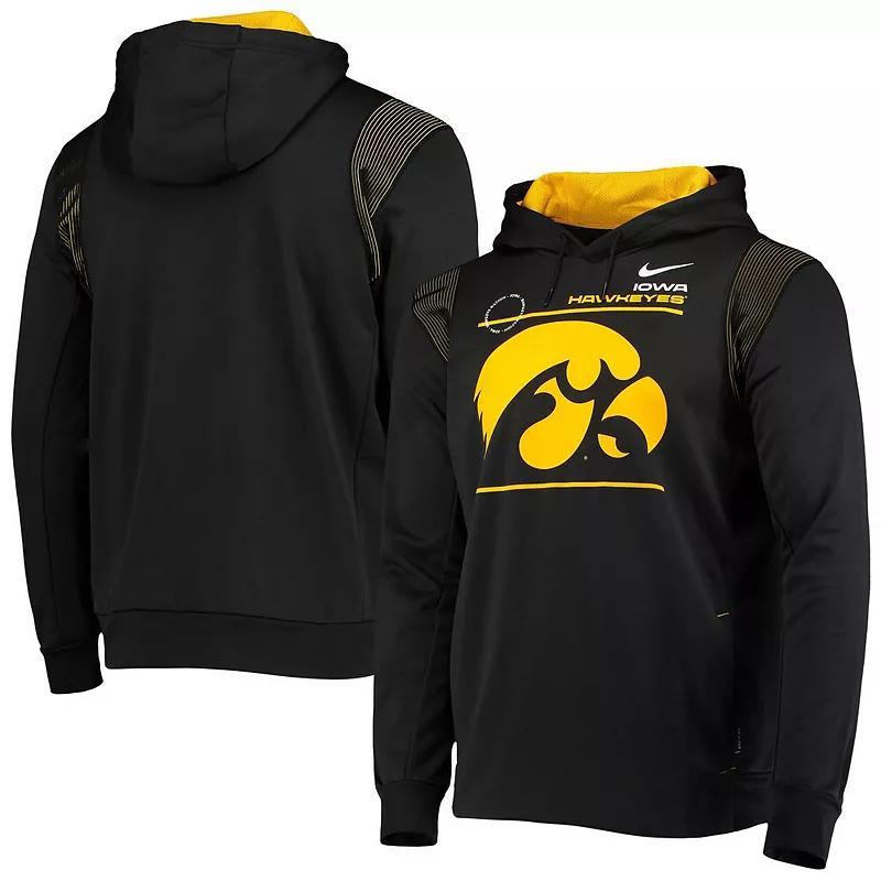 Mens Nike Black Iowa Hawkeyes 2021 Team Sideline Performance Pullover Hoodie IWA Black Product Image