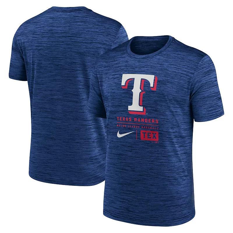 Mens Nike Royal Texas Rangers Large Logo Velocity T-Shirt Product Image