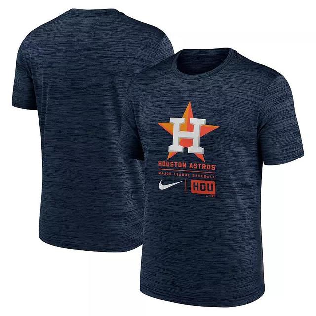 Mens Nike Houston Astros Large Logo Velocity T-Shirt, Blue Product Image