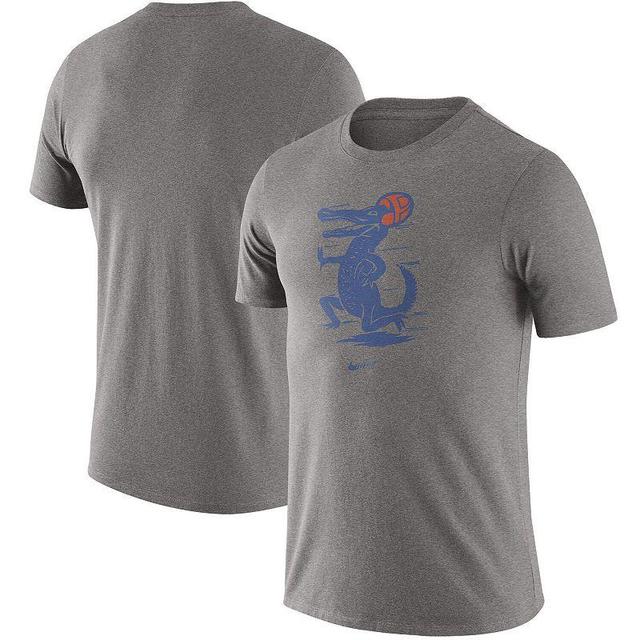 Mens Nike Heathered Gray Florida Gators Old-School Logo Tri-Blend T-Shirt Product Image