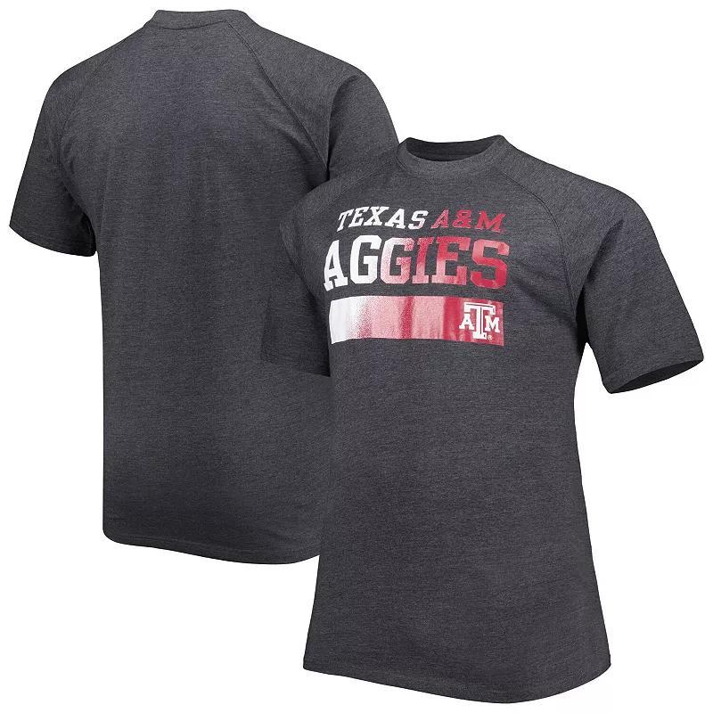 Mens Charcoal Texas A&M Aggies Big and Tall Raglan T-Shirt Product Image