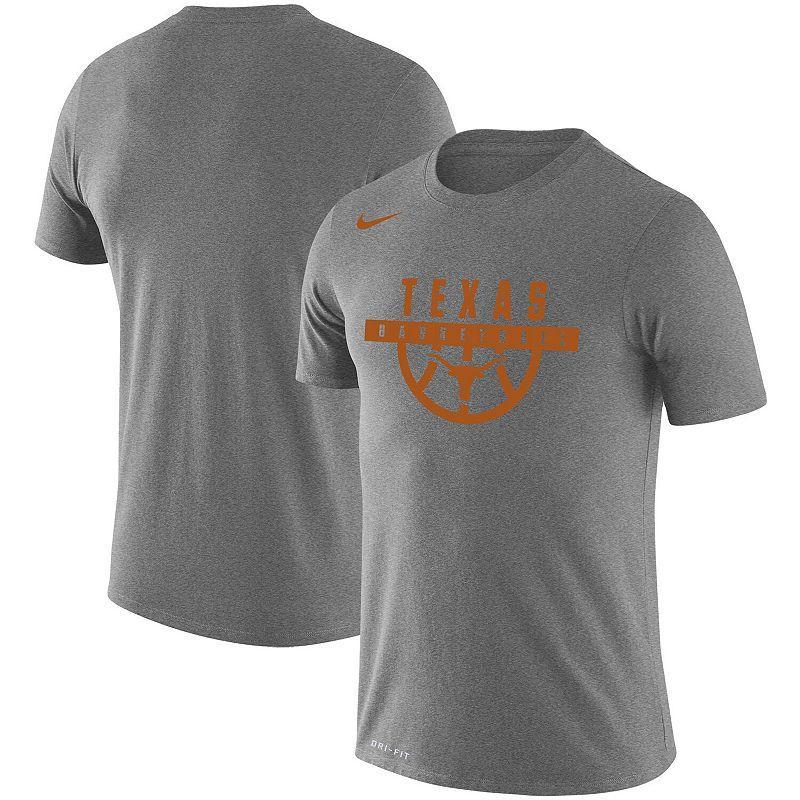 Mens Nike Gray Texas Longhorns Basketball Drop Legend Performance T-Shirt Product Image