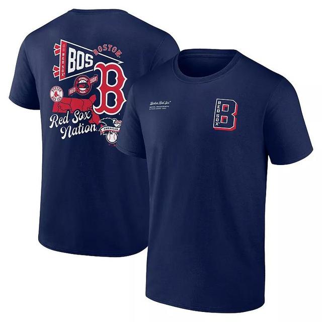 Mens Profile Boston Red Sox Big & Tall Split Zone T-Shirt Blue Product Image