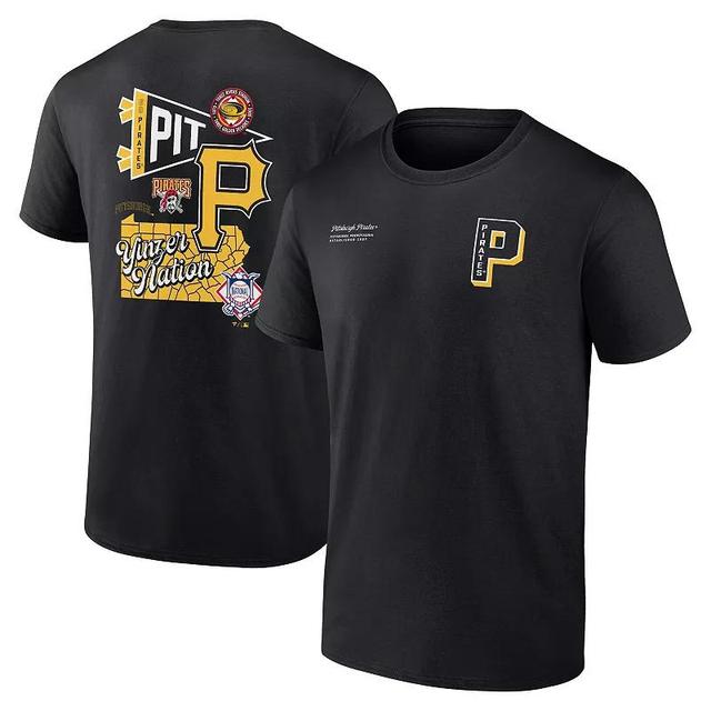 Fanatics Mens Black Pittsburgh Pirates Split Zone T-Shirt Product Image