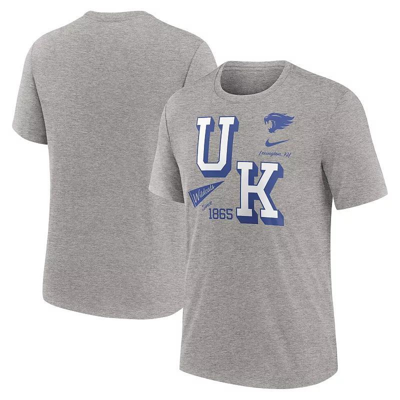 Mens Nike Heather Gray Kentucky Wildcats Blitz Roll Call Tri-Blend T-Shirt Product Image