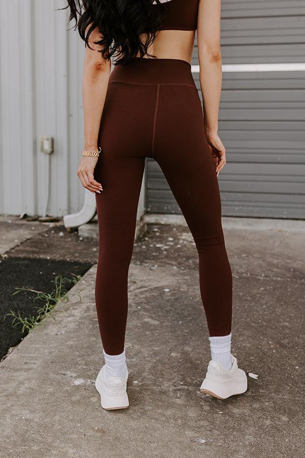 Sporty Spice Butter Soft High Waist Legging In Chocolate Product Image