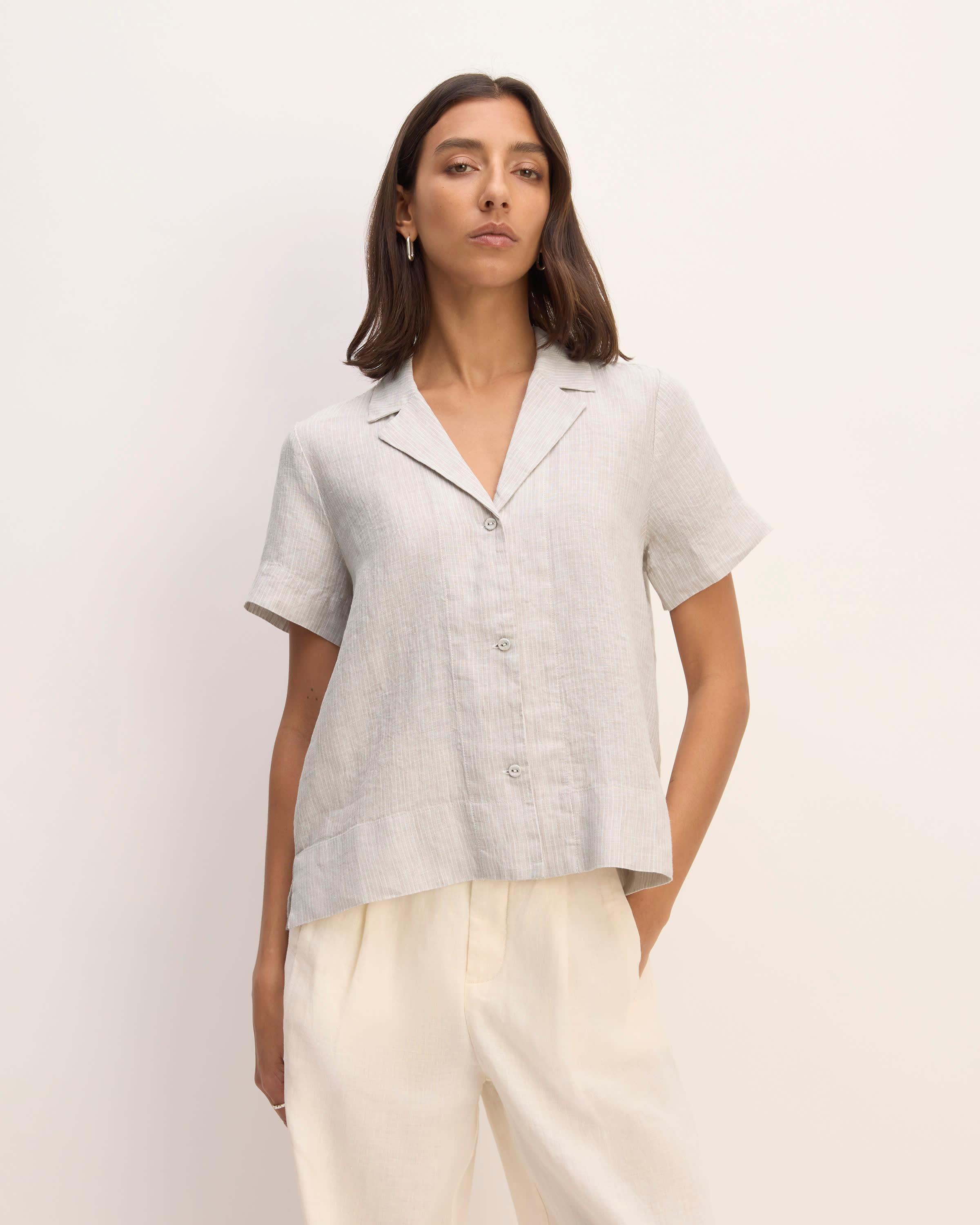 The Notch Shirt in Linen Product Image