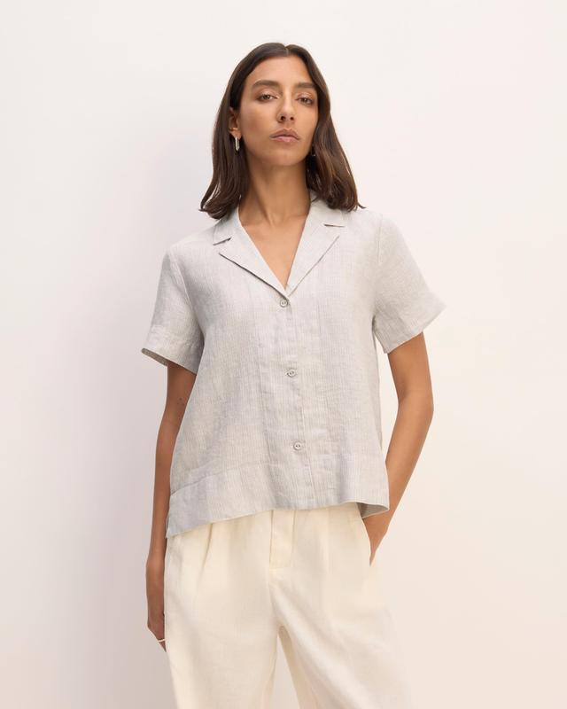 The Linen Short-Sleeve Notch Shirt Product Image