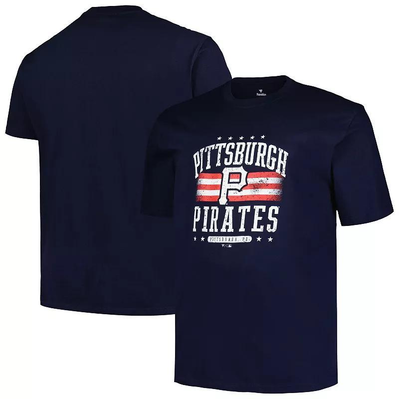 Mens Profile Pittsburgh Pirates Big & Tall Americana T-Shirt Blue Product Image