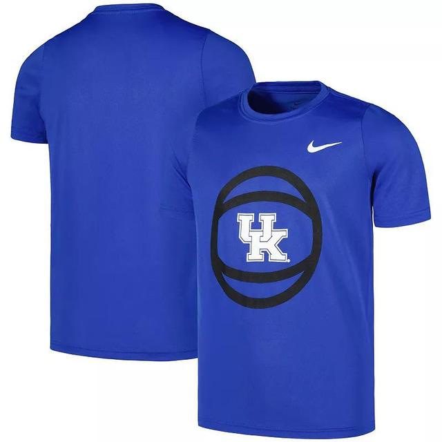 Mens Nike Royal Kentucky Wildcats Basketball Logo Performance T-Shirt, Boys Product Image