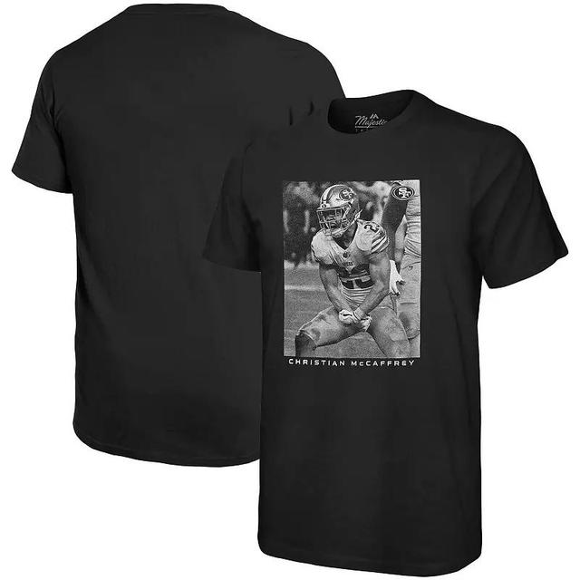 Mens Majestic Threads Christian McCaffrey Black San Francisco 49ers Oversized Player Image T-shirt Product Image