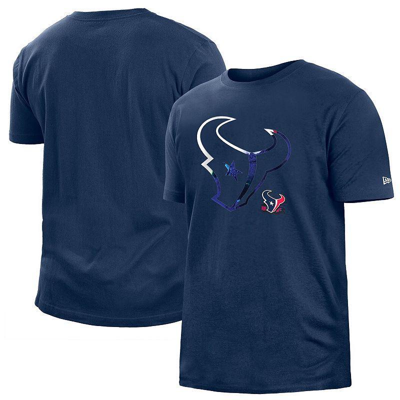 Mens New Era Navy Houston Texans 2022 Sideline Ink Dye T-shirt Product Image