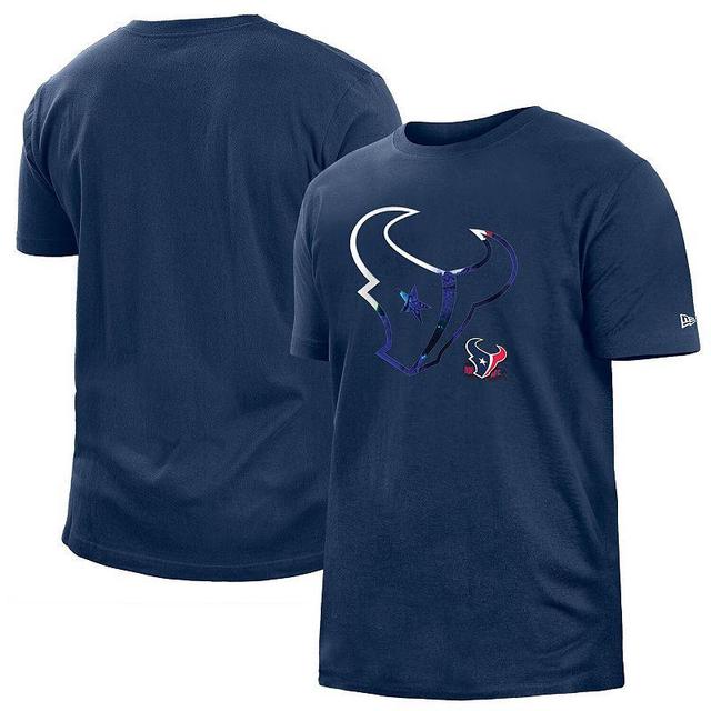 Mens New Era Houston Texans 2022 Sideline Ink Dye T-Shirt Blue Product Image