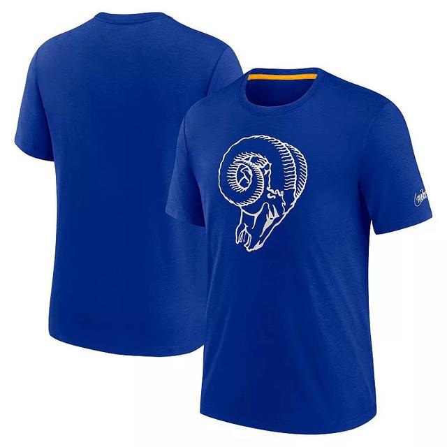 Nike Men's Rewind Playback Logo (NFL Los Angeles Rams) T-Shirt in Blue, Size: Large | NKO7569R9TV-0ZH Product Image