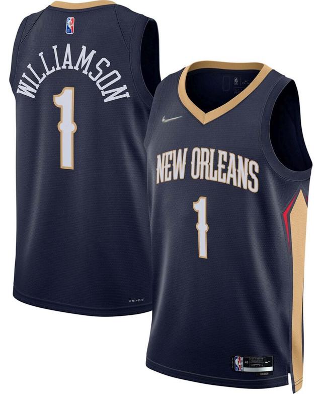 Mens Zion Williamson Navy New Orleans Pelicans 2021, 22 Diamond Swingman Jersey - Icon Edition - Navy Product Image