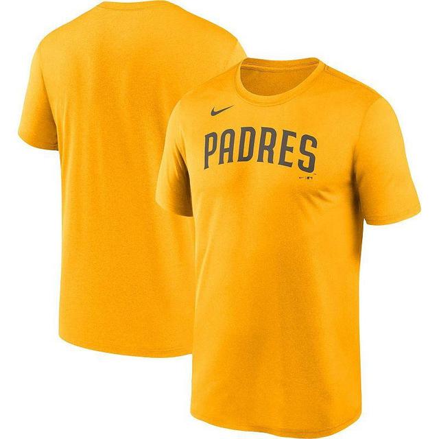 Mens Nike Gold San Diego Padres Wordmark Legend Performance Big & Tall T-Shirt Product Image