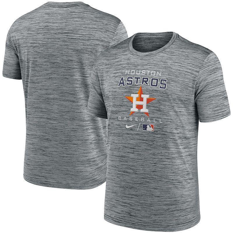 Mens Charcoal Houston Astros Authentic Collection Velocity Practice Space-Dye Performance T-shirt Product Image