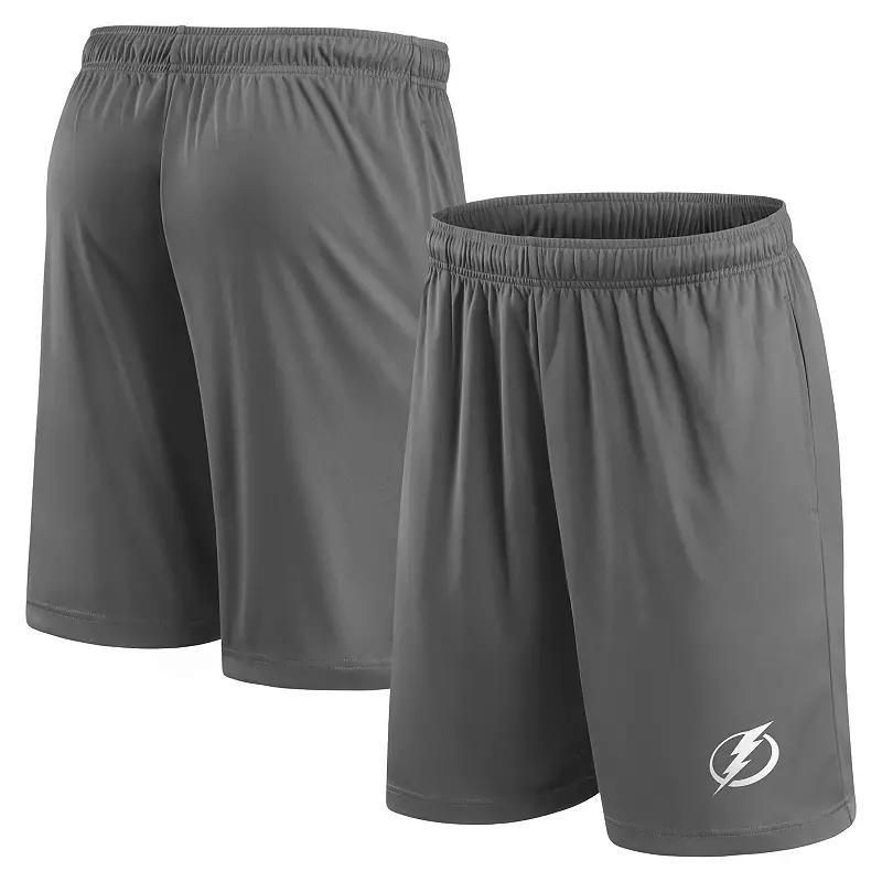 Mens Fanatics Branded Gray Tampa Bay Lightning Primary Logo Shorts Product Image