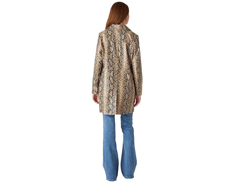 Blank NYC Leather Snake Skin Trench Coat (Multicolor) Women's Coat Product Image