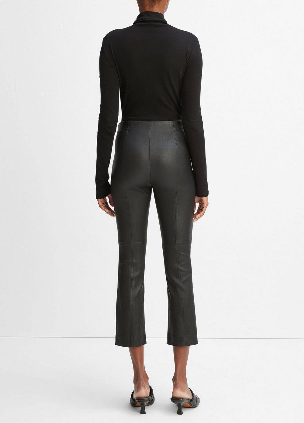 Stretch-Leather Cropped Legging Product Image