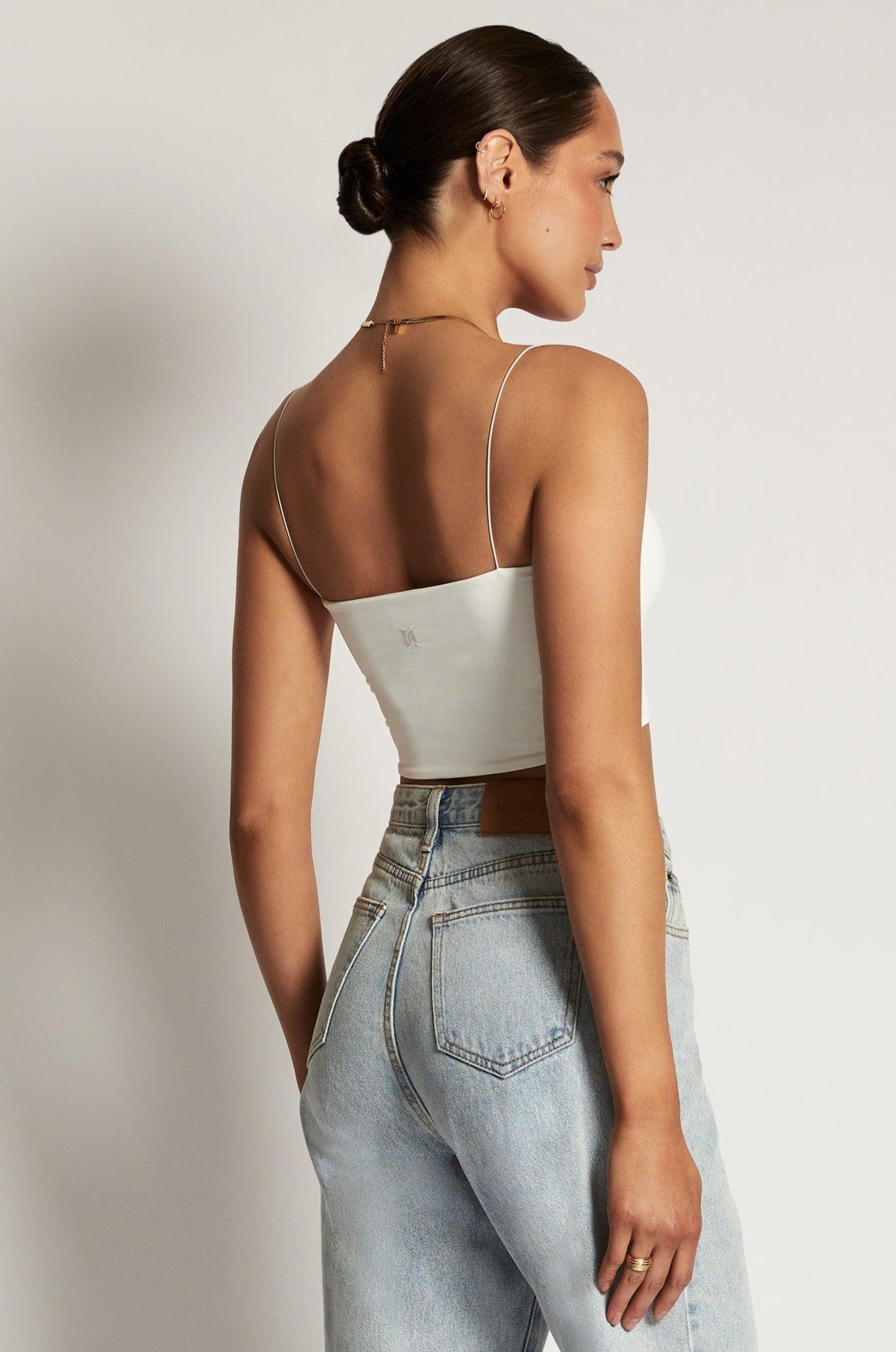 Yvonne Cami Crop Top - White Product Image