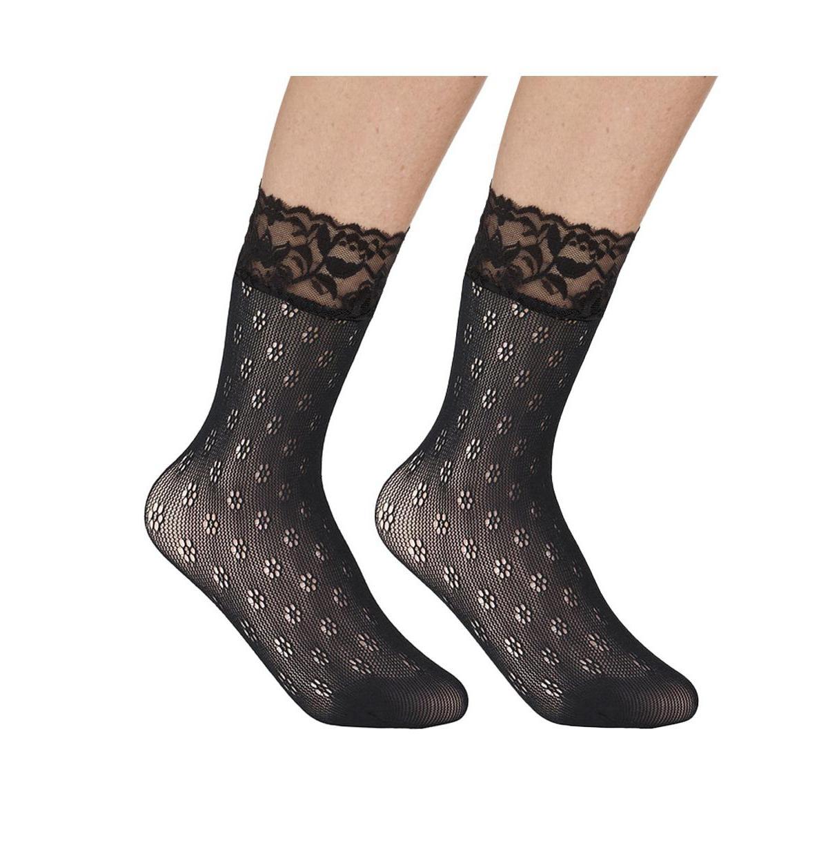 Stems Daisy Fishnet Quarter Socks Product Image