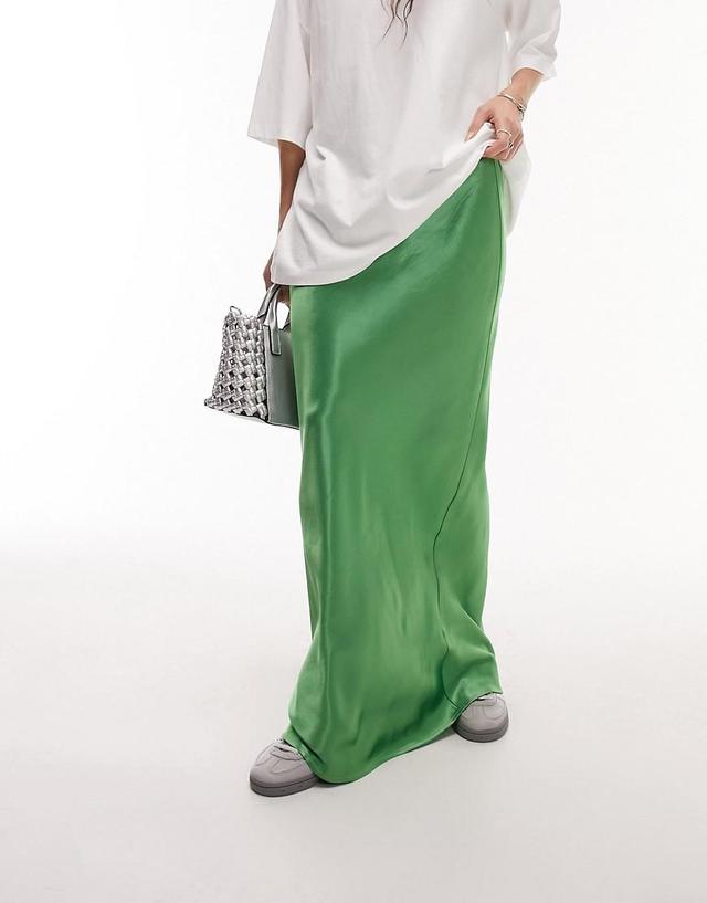 Topshop satin bias maxi skirt Product Image