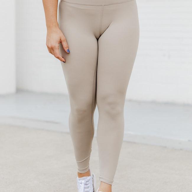 Raise The Standard Beige Active Leggings FINAL SALE product image