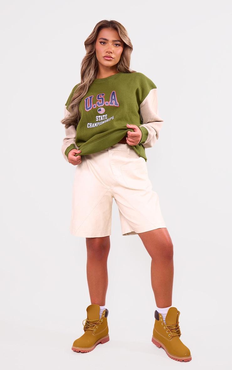 Khaki USA Raglan Sleeve Sweatshirt Product Image