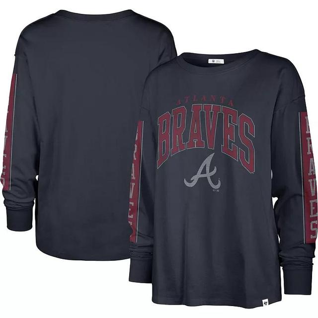 Womens 47 Atlanta Braves Statement Long Sleeve T-Shirt Blue Product Image