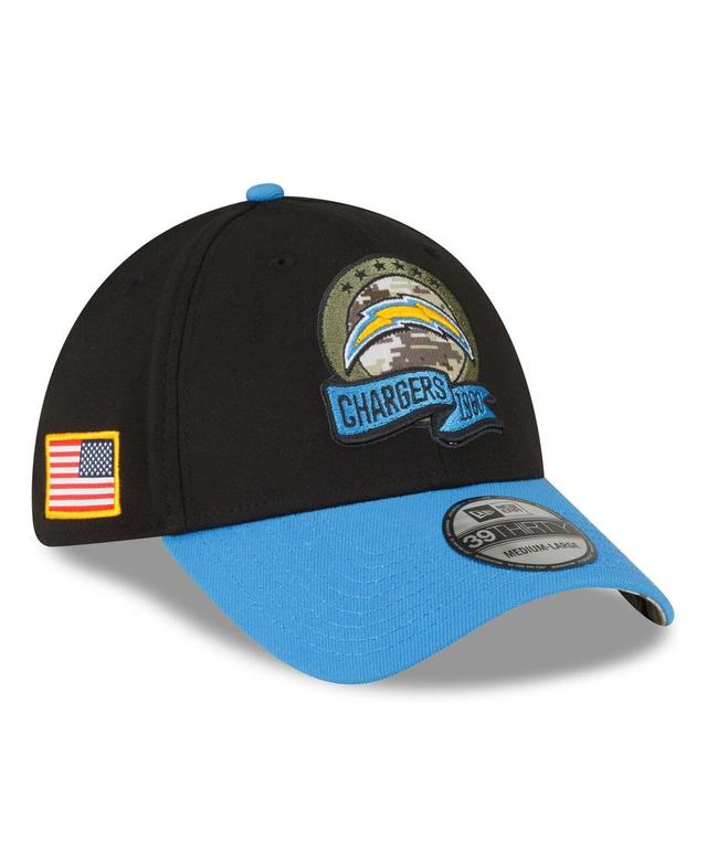 Mens New Era Black Los Angeles Chargers 2022 Salute To Service 39THIRTY Flex Hat - Black Product Image