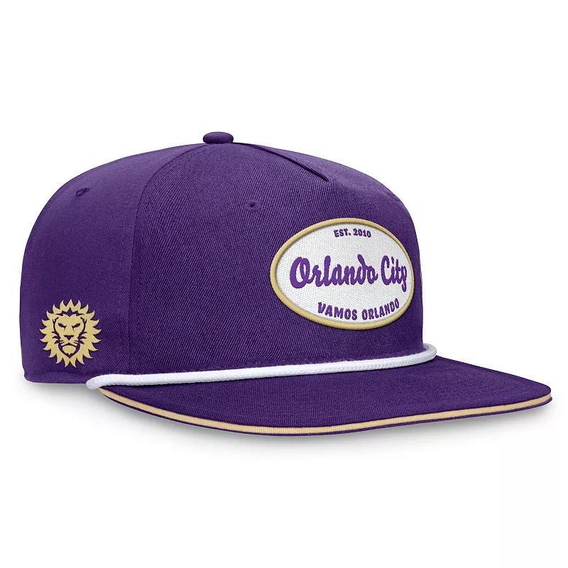 Mens Fanatics Branded Purple Orlando City SC Iron Golf Snapback Hat Product Image