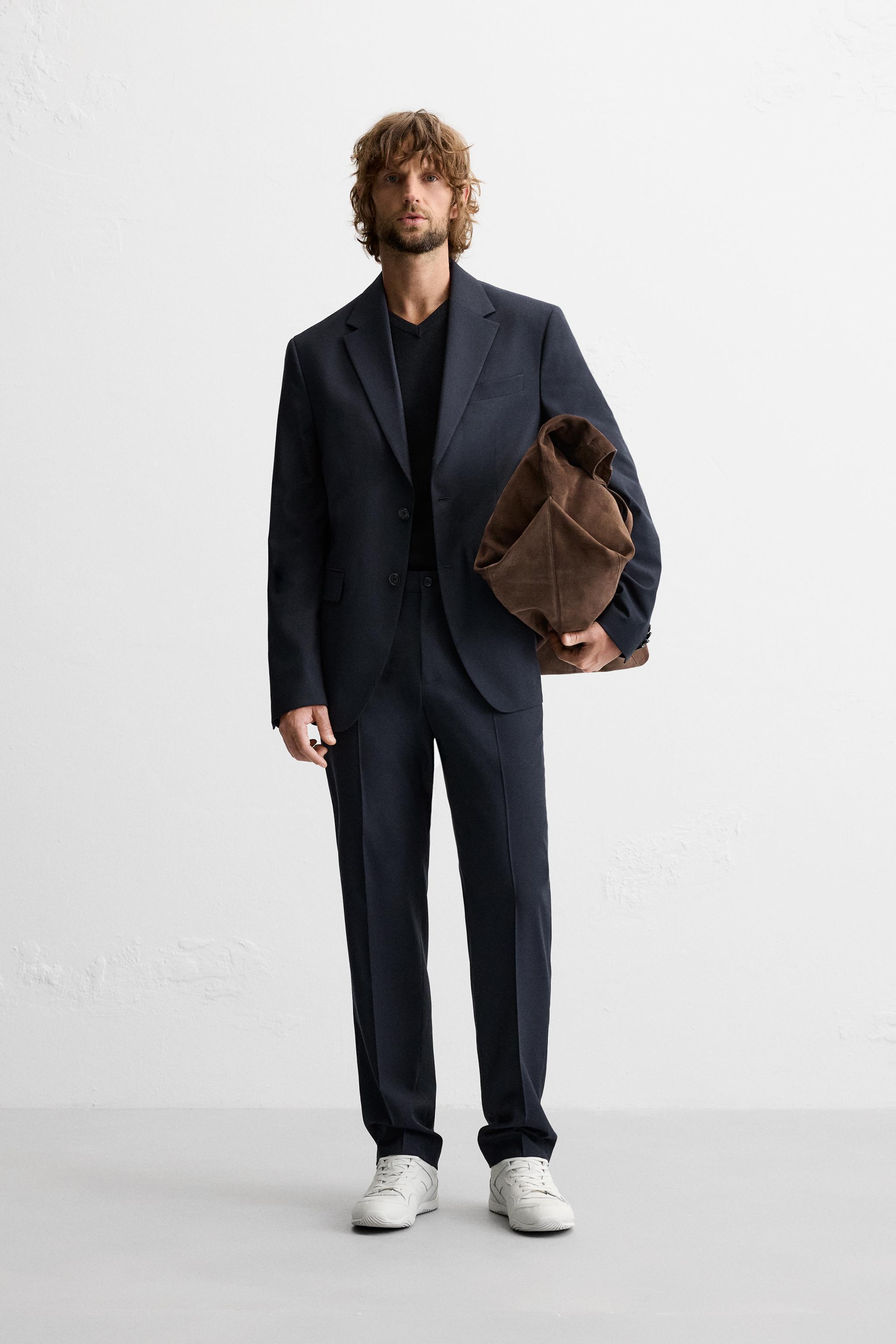 TEXTURED SUIT PANTS Product Image