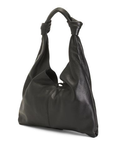 Leather Large Unlined Hobo for Women Product Image