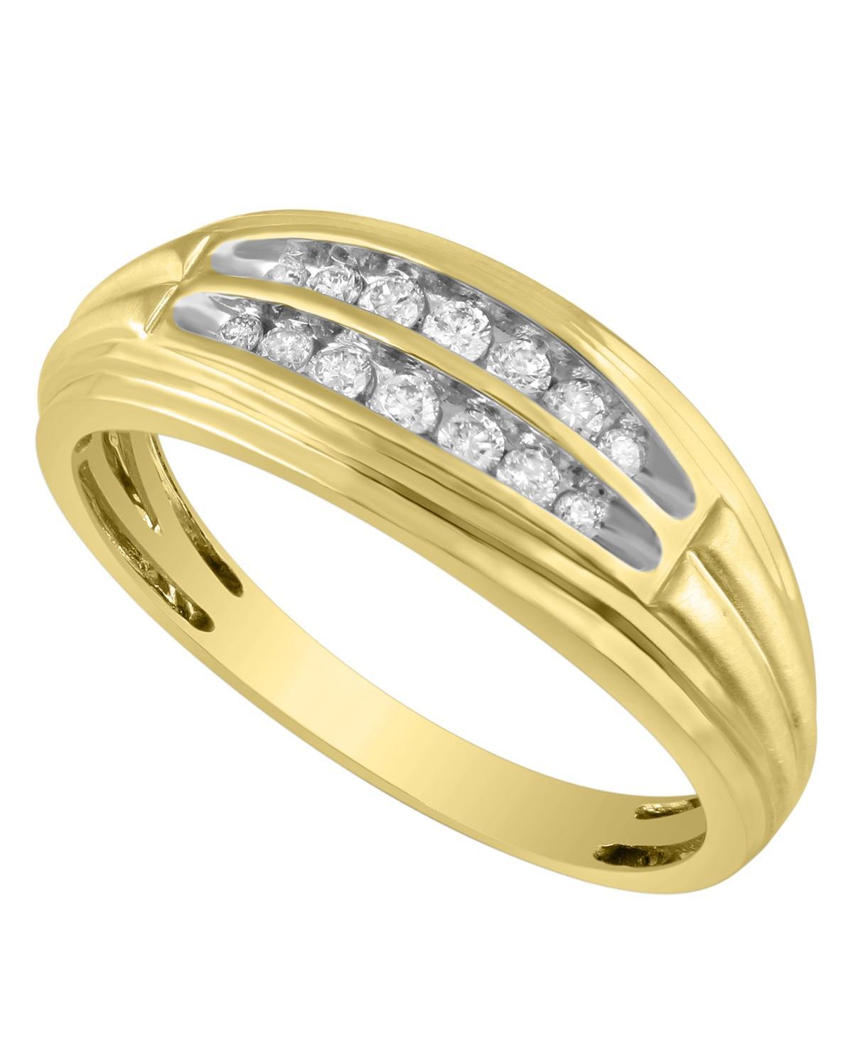 Mens Diamond (1/4 ct. t.w.) Ring in 10K White or Yellow Gold Product Image