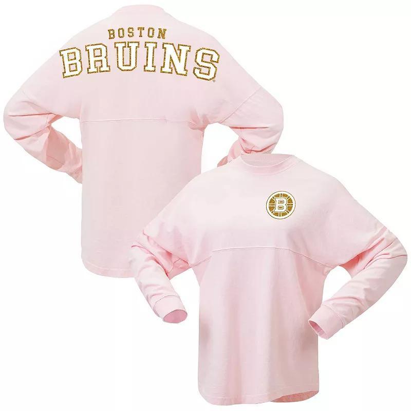 Womens Fanatics Branded Boston Bruins Spirit Jersey Long Sleeve T-Shirt Product Image